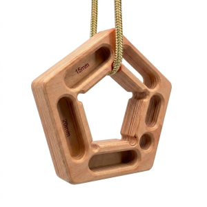 פינגרבורד טבעת טיפוס לידיים משושה מעץ - יחידה אחת