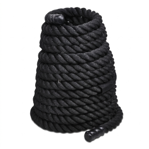 חבל ניעור קרוספיט 12 מטר 38 ממ שחור עם אדום/שחור BATTLE ROPE באטל רופ