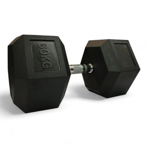 ⁦משקולת יד שחור משושה משקל כבד 60 קג הקסוגן DUMBBELLS HEX⁩ – תמונה ⁦2⁩