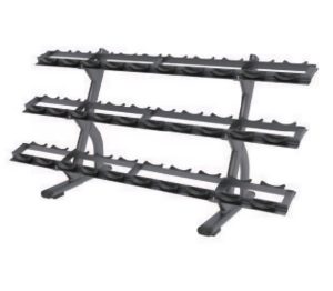 מעמד מקצועי ל30 משקולות יד. 3 שורות רחב במיוחד 223סמ,  מקצועי לחדרי כושר.