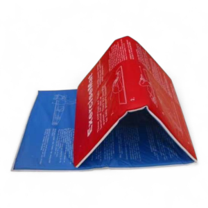 מזרן התעלמות וכושר אדום כחול עובי כ 15 ממ אורך 180 סמ מתקפל