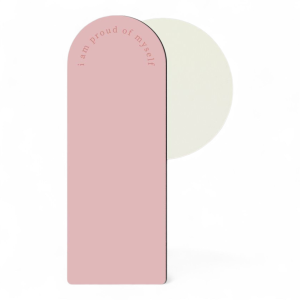 מזרן יוגה מעוצב ורוד עובי כ 5 ממ אורך 181 סמ רוחב 66סמ