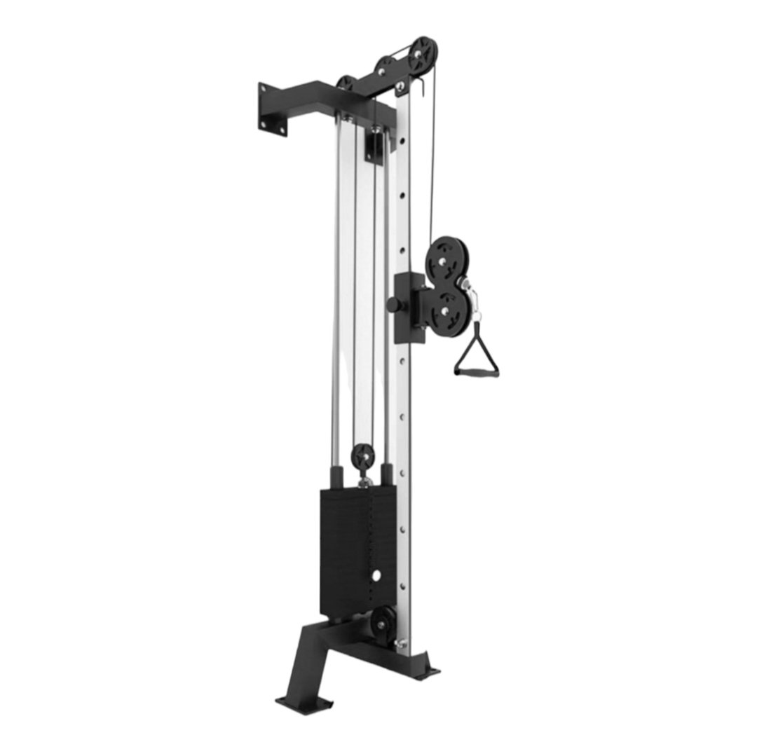 מתקן פולי עצמאי מתחבר לקיר עם 110קג משקולות פלדה 1 מתקן פולי עצמאי מתחבר לקיר עם 110קג משקולות פלדה