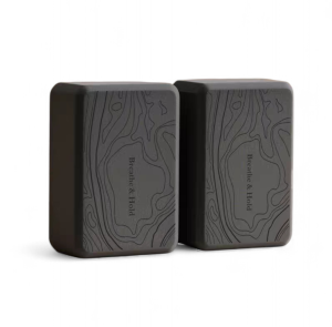 זוג קוביות יוגה מקצועיות -  260 גרם כל אחת בלוק שחור אפור