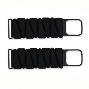 זוג משקולות סיליקון צמיד יד / קרסול מעוצב שחור פילאטיס 0.5 קג *2