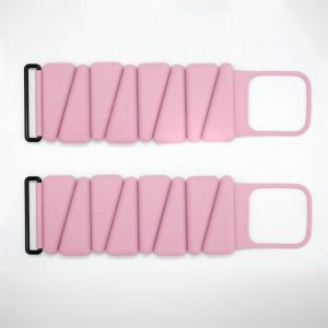 זוג משקולות סיליקון צמיד יד / קרסול מעוצב ורוד פילאטיס 0.5 קג *2