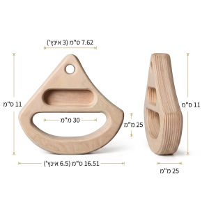 פינגרבורד ידית טיפוס לידיים משולש מעץ נינגה
